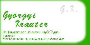 gyorgyi krauter business card